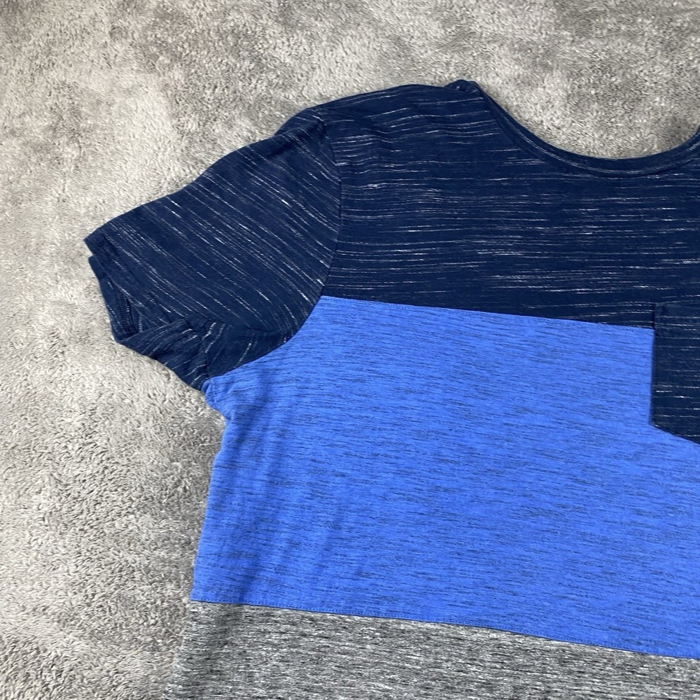 Urban Pipeline T-Shirt Short Sleeve Mens Medium Gray Blue Colorblock - Picture 4 of 15